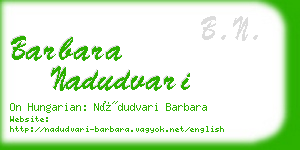 barbara nadudvari business card